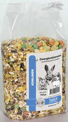 [KV00251] Tijssen Dwergkonijnenvoer (750 gr.)