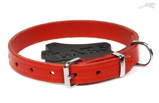 [L54044] Halsband Croupon Rood (12 mm / 35 cm)