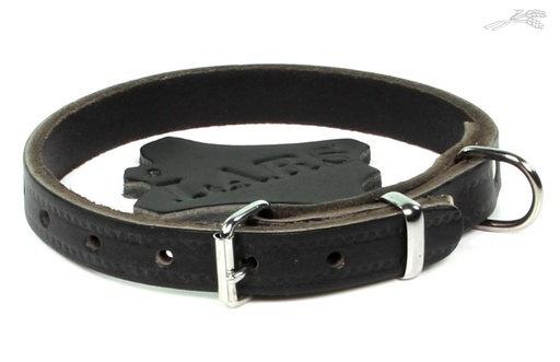 [L54001] Halsband Softlijn Donkerbruin (12 mm / 35 cm)