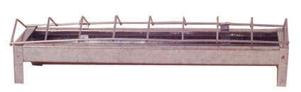 Kippen/kuikenbak lang metaal