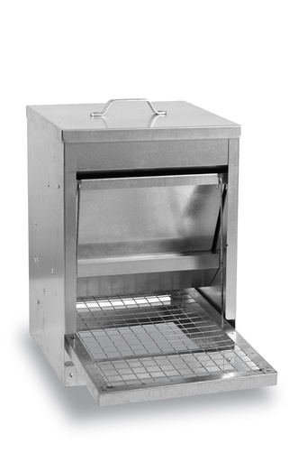 [GA00898] Voersilo Metaal Pedaal Rooster (5 kg.)