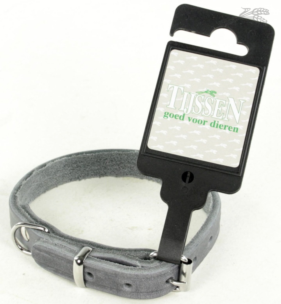 Tijssen Halsband Vetleer Grijs