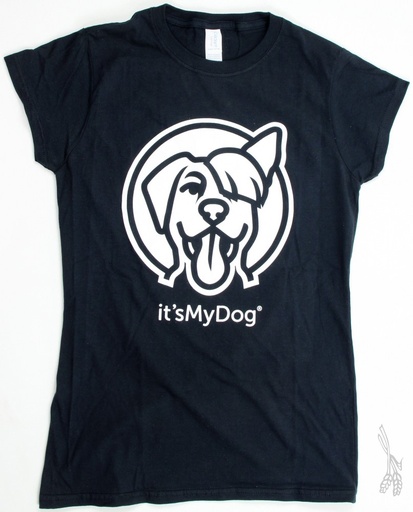 [IMDTSD] it's My Dog T-Shirt Dames Zwart (Small)