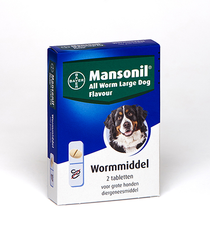 [D03293] Mansonil All Worm L Dog Flavour 2 tab.