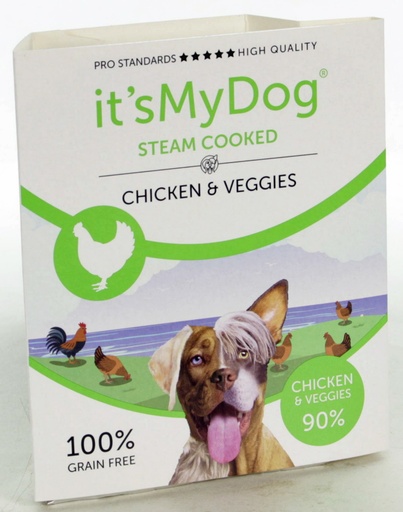 [IMD45400] it's My Dog Steam Cooked Chicken & Veggies 7 x 395 gr.