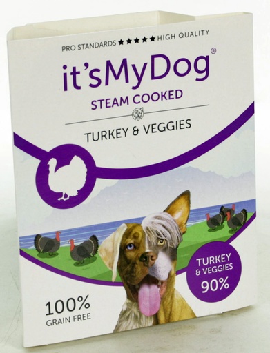 [IMD45404] it's My Dog Steam Cooked Turkey & Veggies 7 x 395 gr.
