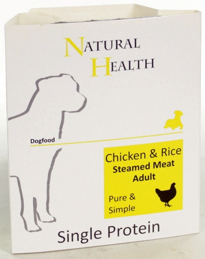 [NH110] Natural Health Dog Steamed P&S Chicken & Rice (7 x 395 gr.)