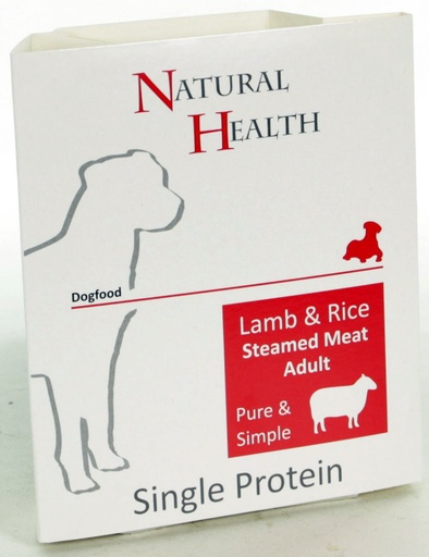[NH112] Natural Health Dog Steamed P&S Lamb & Rice (7 x 395 gr.)
