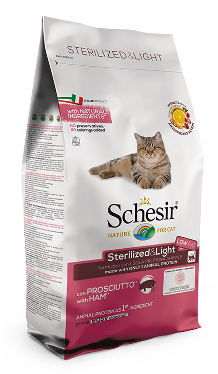 Schesir Cat Dry Sterilized Ham 1,5 kg.