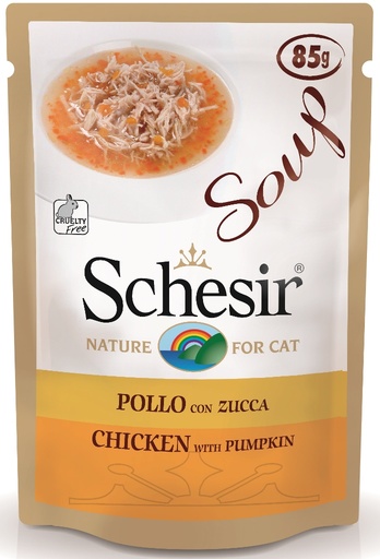 [AG14676] Schesir Cat Soup Chicken and Pumpkin 20 x 85 gr.