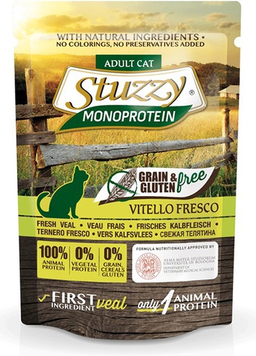 [AG18302] Stuzzy Cat Grain Free MoPr Veal 20 x 85 gr.