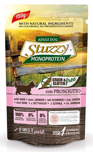 [AG18401] Stuzzy Dog Grain Free MoPr Ham 12 x 150 gr.