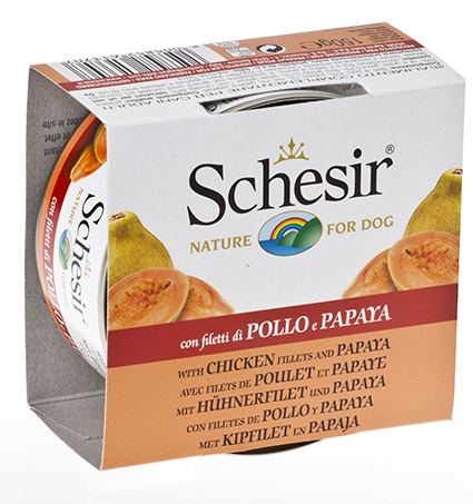 [AG61370] Schesir Dog Fruit Chicken & Papaya 10 x 150 gr.