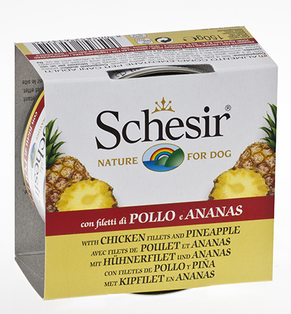 [AG61371] Schesir Dog Fruit Chicken & Pineapple 10 x 150 gr.