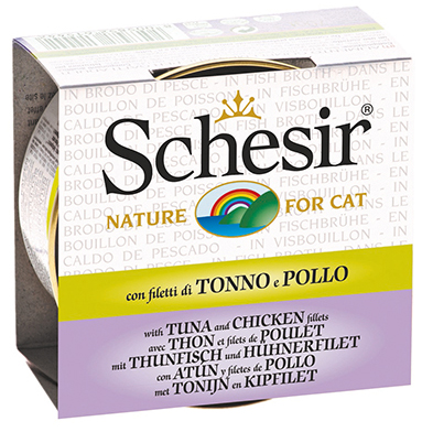 [AG61524] Schesir Cat Broth Tuna & Chicken 12 x 70 gr.