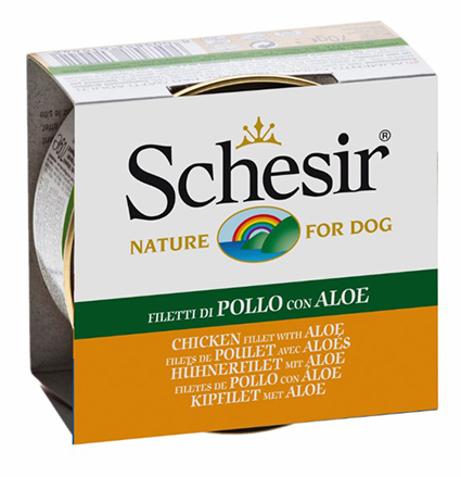 [AG71256] Schesir Dog Jelly Chicken & Aloe 10 x 150 gr.