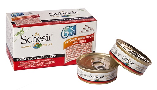 [AG75301] Schesir Cat Tuna & Prawns (8 x 6 x 50 gr.)