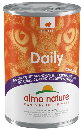 [AL0160] Almo Nature Blik Konijn (24 x 400 gr.)