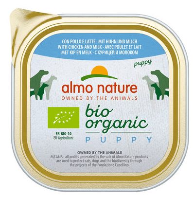 [AL0330] Almo Nature Daily Bio Dog Puppy Kip en Melk 9 x 300 gr.
