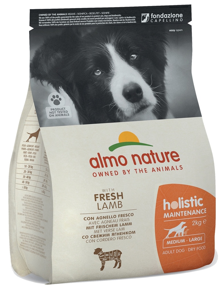 Almo Nature Holistic Dog M Lam & Rijst 2 kg.