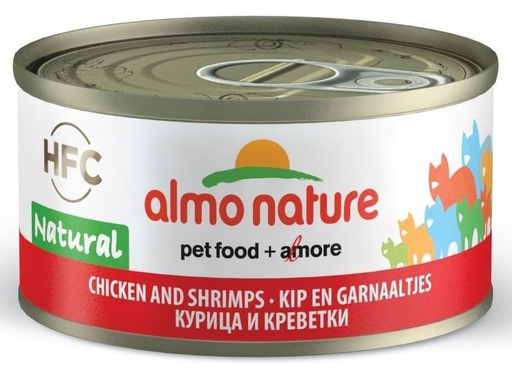[AL9024] Almo Nature Kip met Garnaal 24 x 70 gr.