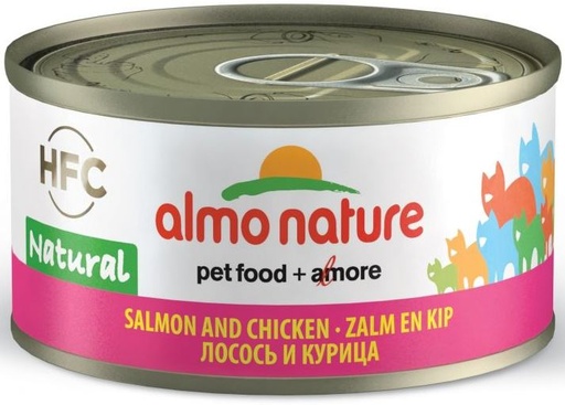 [AL9030] Almo Nature Zalm met Kip 24 x 70 gr.