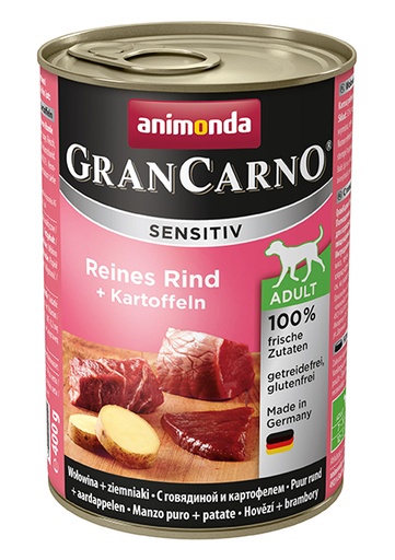 [AM82409] Grancarno Sens.Pure Beef+Potatoes 6 x 400 gr.