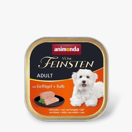 [AM82610] Feinsten Dog Adult Gev+kalf (22 x 150 gr.)