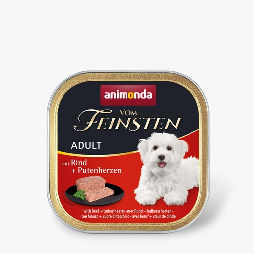 [AM82612] Feinsten Dog Adult Rund+Kalkoenhart 22 x 150 gr.