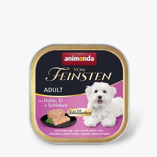 [AM82646] Feinsten Dog Gourmet Kip+Ei 22 x 150 gr.