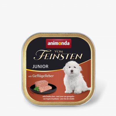 [AM82657] Feinsten Dog Junior Lever Gevogelte 22 x 150 gr.