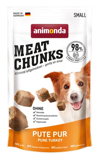 [AM82930] Meat Chunks Pure Turkey 8 x 60 gr.