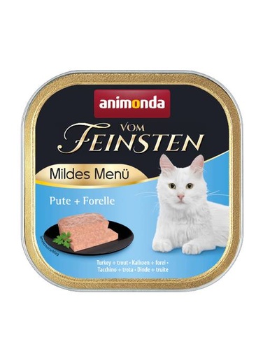 [AM83051] Feinsten Cat Mild Menu Kalkoen+Forel (32 x 100 gr.)