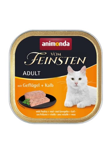 [AM83200] Feinsten Cat Adult Gev+Kalf (32 x 100 gr.)