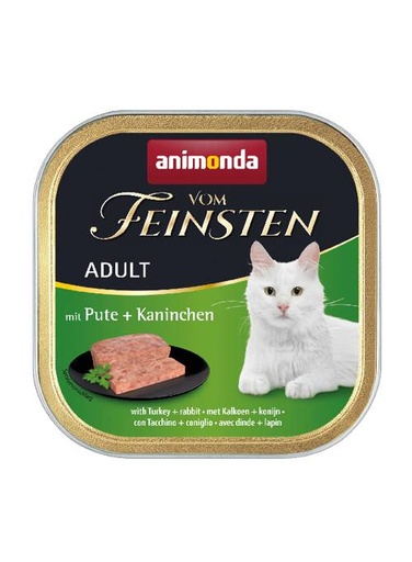 [AM83205] Feinsten Cat Adult Kalk+Konijn 32 x 100 gr.