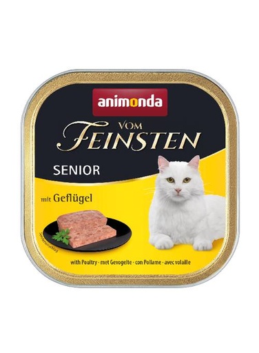 [AM83223] Feinsten Cat Senior Gevogel. (32 x 100 gr.)