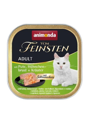 [AM83265] Feinsten Cat Gourmet Kalk+Kippenborst 32 x 100 gr.