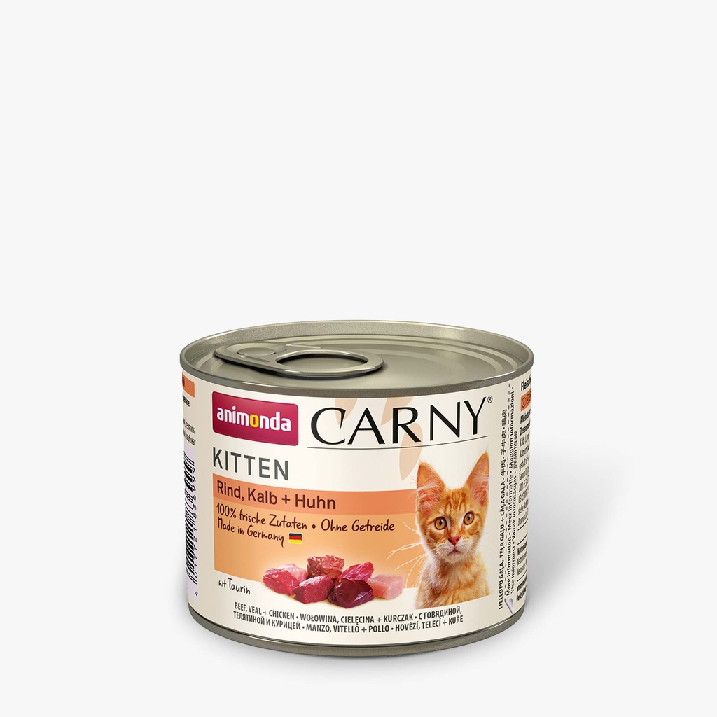 Carny Kitten Kalf/Kip/Kalkoen 12 x 200 gr.