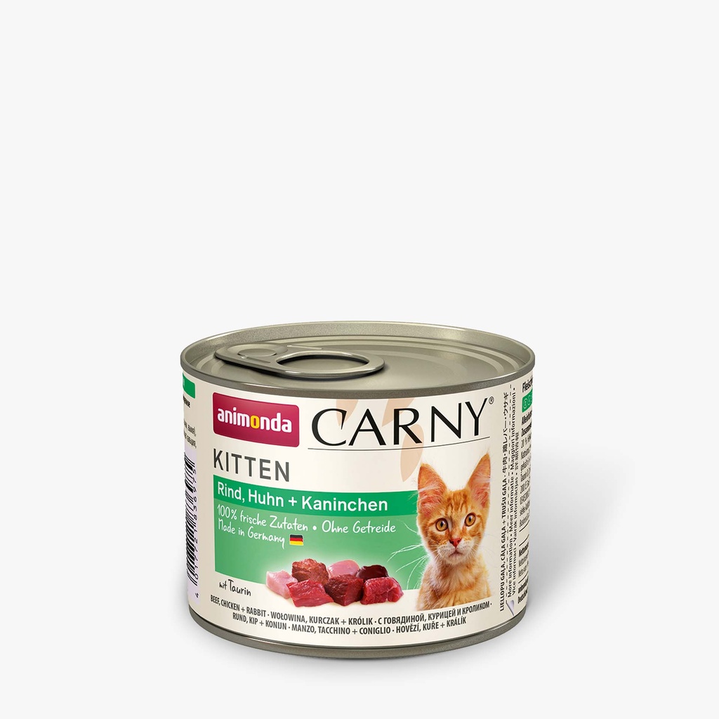 Carny Kitten Rund/Kip/Konijn 12 x 200 gr.