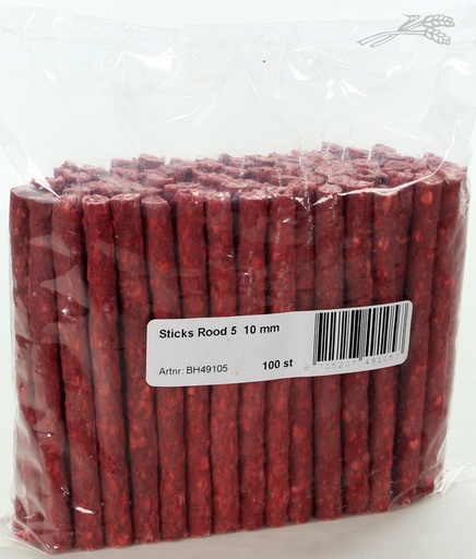 [BH49105] Sticks Rood 5  10 mm 100 st.