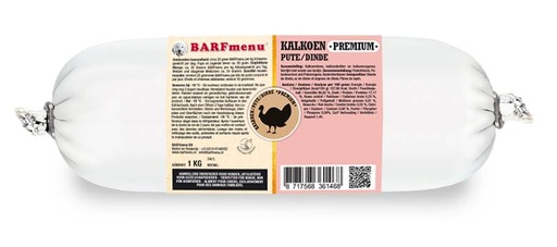 [BM36146] BARFmenu Hond Premium Kalkoen (10 x 1 kg.)