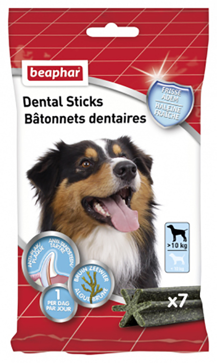 Beaphar Dental Sticks Middel/Grote Hond > 10 kg. 7 st.