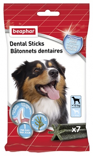 [BP14274] Beaphar Dental Sticks Middel/Grote Hond > 10 kg. 7 st.