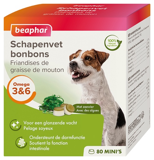 [BP61019] Schapenvet Bonbons+Mini Zeewier 245 gr.