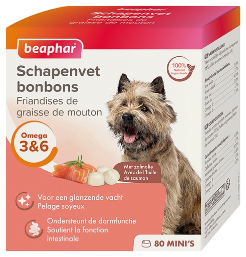 [BP61022] Beaphar Schapenvet Bonbons+Mini Zalm (245 gr.)