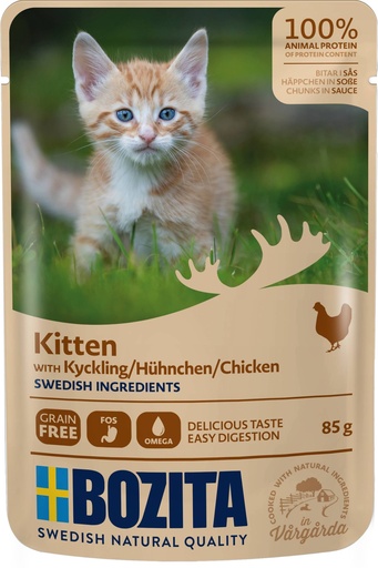 [BZ3620] Bozita Feline Pouch Kitten Chicken in sauce 12 x 85 gr.