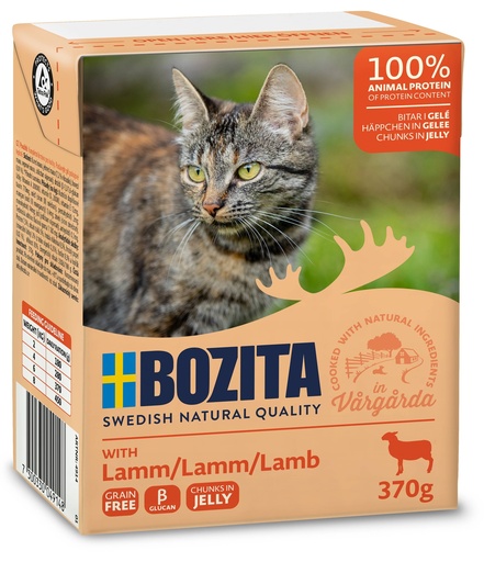 [BZ64914] Bozita Tetra Feline Lam hapjes in gelei 6 x 370 gr.