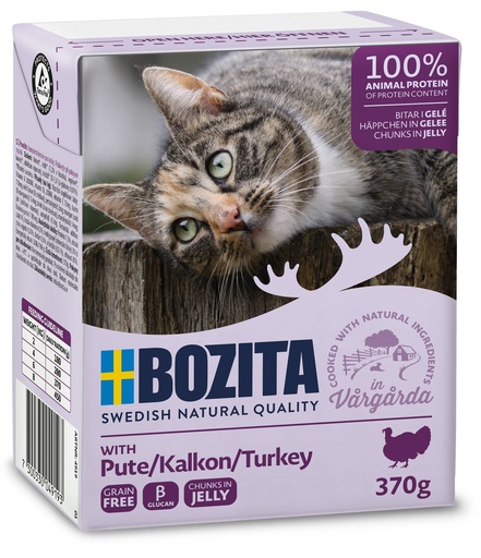 [BZ64919] Bozita Tetra Feline Kalkoen hapjes in gelei 6 x 370 gr.