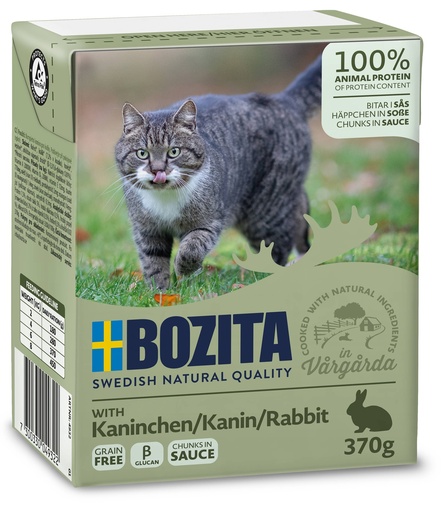 [BZ64932] Bozita Tetra Feline Konijn chunks in sauce 6 x 370 gr.