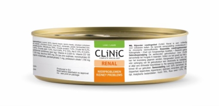 [CF368] CLiNiC Cat Renal Lamb 12 x 100 gr.